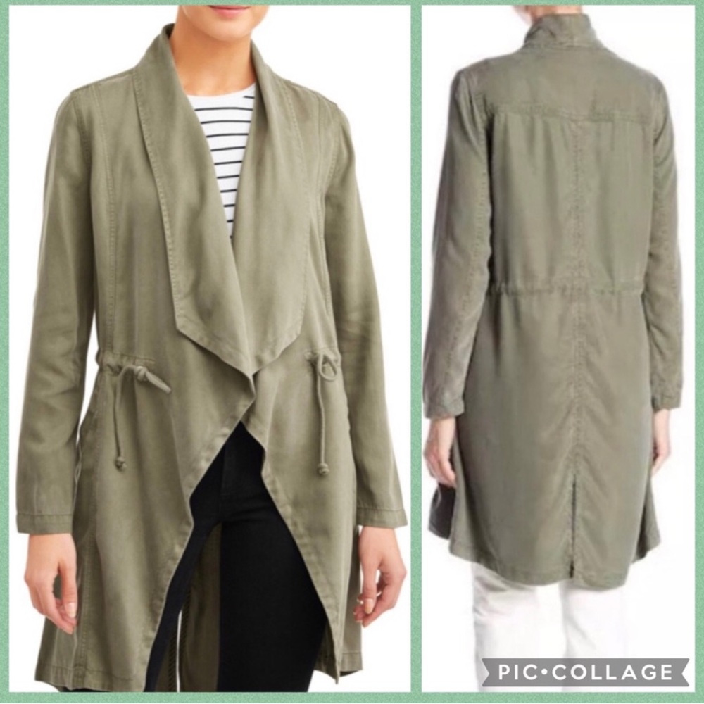 Max Jeans green drape front jacket